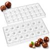 HX-pyahgtv 2 stampi per cioccolatini in policarbonato trasparente, forma cava per cioccolatini, caramelle e dolci, stampi per cioccolatini fai da te, per San Valentino e torte nuziali