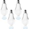 Leikurvo Confezione da 4 lampadine LED E27 con sensore di movimento: lampadina LED PIR lampada LED E27 12W bianco freddo 6500K sensore di luce lampada a risparmio energetico E27 per corridoio, garage, scale,
