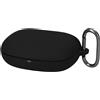 kwmobile Custodia protettiva kwmobile per JBL Endurance Peak 4 - Custodia in TPU e silicone per custodia di ricarica delle cuffie - Custodia antiurto con moschettone - Nero