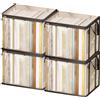 Hitburu Scatola Portalibri 4 Borse Spesse Capienti Con Manici | Organizer Per Libri Contenitori Trasparenti per Abbigliamento, Giocattoli, Casa, Ufficio e Viaggio