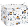 alldomess Cesta Portaoggetti con Manico per Bambini Impermeabile Rettangolare | Grande Cestini Portaoggetti Vestiti e Giocattoli Cesta Portaoggetti per Bambini Cameretta Stanza Lavanderia 40x30x30cm