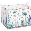alldomess Cesta Portaoggetti con Manico per Bambini Impermeabile Rettangolare | Grande Cestini Portaoggetti Vestiti e Giocattoli Cesta Portaoggetti per Bambini Cameretta Stanza Lavanderia 40x30x30cm