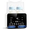 Waufoae Scalda biberon per 2 biberon, sterilizzatore per biberon | Scaldlatte, scaldavivande, multifunzione, con display LCD, per tutti i biberon