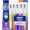 Oral-B Pulsar Spazzolino da denti 3D bianco alimentato a batteria, vibrazioni micropulsive per denti più bianchi e rimozione della placca, setole morbide, 5 pezzi (i colori possono variare)