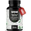Bloom Naturals Beauty Supplements MSM Integratore 2000 mg con Vitamina C 400 Compresse Vegane, 6 Mesi e Mezzo | Alternativa alla Polvere di MSM, Integratore Alimentare ad Alto Dosaggio, Prodotto in Germania