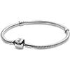 PANDORA Moments 594593C00-16 - Braccialetto con chiusura a cilindro, in argento Sterling, compatibile Moments, misura 16