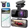 Senzo Dash Cam Auto 4K - Fronte Retro, WiFi, GPS, Visione Notturna, SD 64GB | Dashcam, Modalità parcheggio, Sensore G e registrazione in loop, Grandangolo 170 e 150 gradi, Controllo App, Telecamera Auto