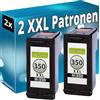 Inkadoo Set di 2 cartucce d'inchiostro compatibili con HP 350 XL C4340 C4380 C4400 C4424 C4480 C4500 C4400