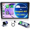 Asudaro Autoradio 2 DIN Android 14 per Peugeot 407 2004-2008, Schermo Touch 9 Pollici 4+64G, Compatibile con CarPlay e Android Auto, Bluetooth GPS FM/RDS, Navigazione Auto con SWC Mirror Link DSP