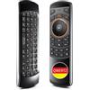Orbsmart AM-1 Airmouse wireless con tastiera tedesca (QWERTZ), sensore giroscopio, funzione di apprendimento a infrarossi, telecomando ideale per qualsiasi Android TV Box & Stick | Windows Mini PC &