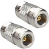 Futheda 2 PZ N Femmina a N Connettore Femmina Doppio Barrel Femmina RF Cavo Coassiale Adattatore Compatibile con Walkie Alkie Wi-Fi CB Ham Radio Trasmissione Antenna Estensione Del Telefono Segnale