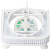 Generico Supporto da tavolo con ventola di raffreddamento per Mac Mini M4/M4 Pro 2024, base anti-scivolo stampata in 3D anti-polvere Supporto per ventola di raffreddamento Accessori fai da te (Bianco)