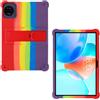 AKNICI Custodia Silicone per TECLAST P50T / TABWEE T50 Tablet 11 Pollici, Protettiva Cover con Supporto Integrato, Arcobaleno