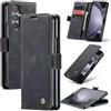 Samokor Cover per Samsung Galaxy Z Fold 7 5G Pelle Flip Custodia Cavalletto Portafoglio Magnetica Carta Fessura Antiurto per Samsung Galaxy Z Fold 7,Nero