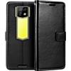 Shantime Custodia portafoglio in pelle per Ulefone Armor 24 Pro 4G - Nero | 6.78 Custodia flip magnetica in stile business con fessure per carte, cornice per foto e portafoglio nascosto
