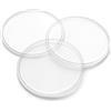 QWORK® 3 Pezzi Gel Pad Adesivi Trasparente Ø 8cm - Supporto Antiscivolo Universale per Smartphone, Navigatore Auto e Tablet - Cuscinetti in Silicone Lavabili e Riutilizzabili per Cruscotto e Pareti