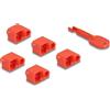 Delock RJ45 Port Blocker Set per RJ45 Spina 10 Pezzo