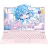 Amita PC portatile 14 rosa pastello, schermo FHD IPS 1920×1080, processore N5095, 16 GB RAM, SSD M.2, telaio metallico leggero, WiFi a doppia banda, HDMI Mini (GB, 8, GB, 256)