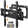 Perlegear PGMFK4 - Supporto da parete per TV da 26-65 pollici, supporto per TV con bracci girevoli e articolati, estensione inclinabile, VESA max 400 x 400 mm fino a 44,9 kg, perni in legno da 16