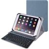 ENJOY-UNIQUE Custodia Tablet con Tastiera Bluetooth Layout Spagnolo Universale Custodia in Canapa per 9 10.1 10.8 Pollici PC per Samsung Galaxy Tab, Lenovo M10, Fire HD, TECLAST Android Tablet