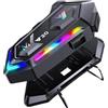 ノーブランド品 Cuffie per cappello da moto, cuffie wireless per moto - cuffie wireless per bicicletta, luce RGB, cuffie moto - riduzione del rumore, risposta automatica, cuffie esterne impermeabili per bicicletta,
