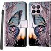 PHINIENLAND Cover per Xiaomi 17T custodia portafoglio Farfalla | 3 scomparti carte, 1 tasca banconote, Chiusura magnetica, Supporto, Pelle PU flip cover per Xiaomi 17T