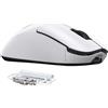 ATTACK SHARK F1 AIR Mouse Gaming Wireless 39g Ultra-leggero, PAW3955MAX | Tasso di polling 8KHz, 1-60K DPI, 100M clic, 720H a 1KHz, Mouse 2.4G/BT/USB-C, Cavo arrotolato C06ULTRA bianco, Ink+Tape