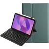 YKWXSC Cover con Tastiera per Lenovo Yoga Tab Gen 2 Tablet 11,1 Pollici, QWERTY Staccabile con Collegamento Bluetooth Tastiera, Verde