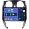 RoverOne Autoradio GPS per Nissan Note 2 E12 2012 2013 2014 2015 2016 2017 2018 2019 2020 2021 Carplay Android Auto Stereo Head Unit Bluetooth Navigazione Sat