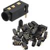 QUARKZMAN 30Pcs Presa Jack Stereo 1/8 3.5mm 4 Pin PJ-320A per Cuffie Nero | Femmina Connettore Audio, Montaggio PCB, per Microfono, per Lettore Multimediale, per Lettore MP3/MP4