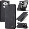 Samokor Cover per Xiaomi Redmi 14C 5G Pelle Flip Custodia Cavalletto Portafoglio Magnetica Carta Fessura Antiurto per Xiaomi Redmi 14C 5G,Nero