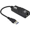 zdyCGTime Adattatore di Connessione USB 3.0 Maschio a RJ45 Femmina Gigabit Ethernet,Supporto 10/100 / 1000 Mbps, Compatibile con Windows, Mac OS,Android e altri sistemi. (Nero)