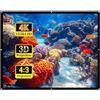 Generic Schermo Proiettore Pieghevole 4K 16:9, Schermo di Proiezione Portatile 4:3 Resistente alle Grinze e Facile da Installare for Ufficio, Home Theater, Uso all'Aperto(120in 4:3)