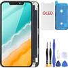 ZOETEC Schermo OLED di ricambio per iPhone 11 Pro Max (non LCD) 6,5 '' Full HD Display COF Touch Screen Digitizer Frame Assembly con kit di strumenti di riparazione, adesivo impermeabile