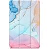 SimidunEUR Custodia per Samsung Galaxy Tab S8 Ultra da 14,6 pollici, blu e oro rosa, custodia sottile in pelle PU con portapenne e retro rigido in policarbonato, antiurto, con funzione di accensione e