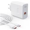 VUOHOEG Caricatore rapido 100W Supercharge per Huawei Honor cavo USB-C da 6A 1M | per Huawei Honor Magic 7, Magic 6 Pro, Honor 200, 400 Pro, Mate 70 60, 40,30, P60, P40