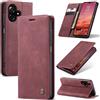 Samokor Cover per Samsung Galaxy A07 5G/4G Pelle Flip Custodia Cavalletto Portafoglio Magnetica Carta Fessura Antiurto per Samsung Galaxy A07,Vino Rosso