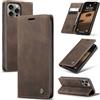 Samokor Cover per iPhone 14 Pro Max 5G Pelle Flip Custodia Cavalletto Portafoglio Magnetica Carta Fessura Antiurto per iPhone 14 Pro Max 5G,Caffè