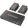 PWAY 4K HDMI Extender Splitter 1x2 su Cat5/6/7,HDMI over Ethernet 131ft PoC IR Loop Out