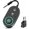 ORIA Trasmettitore Ricevitore Bluetooth 2 in 1 Adattatore Jack 3.5mm | Trasmettitore/Ricevitore, Bassa Latenza, 3.5mm Wireless, per Auto, TV, PC, Casa