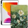 SimidunEUR Custodia per tablet per iPad mini 4, colore 1,3 angoli di supporto, pittura a olio Van Gogh, slot per stilo integrato, custodia a libro a nido d'ape antiurto, ritagli precisi