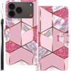 WUACYEAMING Custodia Compatibile con ZTE Nubia A57 4G,con Slot Carte PU Pelle Portafoglio Libro Case Antiurto Bumper Motivo Magnetica Flip Protettiva Resistente marmo