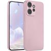 LEHEHE Custodia Silicone per Xiaomi Redmi Note 12 4G, Cover Soft Touch Tinta Unita Guscio Sottile Antiurto Bumper Antigraffio con Protezione Fotocamera-Rosa chiaro