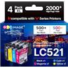 GPC Image LC521 Multipack Cartucce Compatibili per Brother LC521VAL LC 521 | per Brother DCP-J1260W DCP-J1310DW DCP-J1313DW DCP-J1360DW DCP-J1460DW