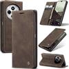 Samokor Cover per Xiaomi Redmi 14C 5G Pelle Flip Custodia Cavalletto Portafoglio Magnetica Carta Fessura Antiurto per Xiaomi Redmi 14C 5G,Caffè