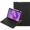 YKWXSC Cover con Tastiera per Lenovo Yoga Tab Gen 2 Tablet 11,1 Pollici, QWERTY Staccabile con Collegamento Bluetooth Tastiera, Nero
