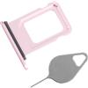 OnlyTech - Cassetto SIM rosa con estrattore di ricambio per iPhone 15 e 15 Plus
