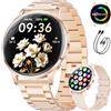 LIGE Smartwatch Donna, Display AMOLED 1,32'', 9mm Ultra Sottile con Chiamate, Fitness Watch con Frequenza Cardiaca & Sonno, 120+ Modalità Sport, Salute Femminile, per iOS/Android,Oro Rosso