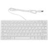 XUMIUZIY Tastiera Araba Inglese, 78 Tasti USB Cablata per Laptop | Tasti Bianchi Ultra Sottili, a Basso Rumore per Uffici Condivisi, Compatibili con WinOS e MacOS, Design Angolato per una