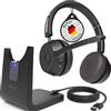 GEQUDIO Berlin - Cuffie Bluetooth con microfono, senza fili, per PC, Mac e laptop, con stazione di ricarica, multipoint e 500 ore di standby, per casa e lavoro (con stazione di ricarica)
